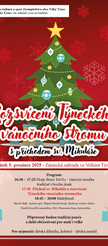 Rozsvícení Týneckého vánočního stromu