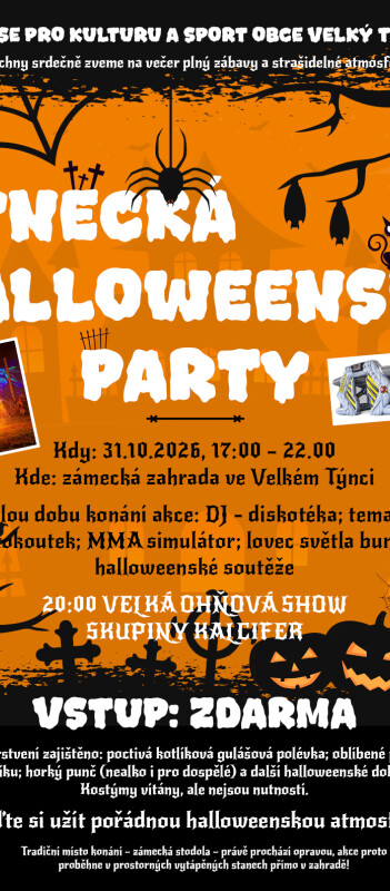 TÝNECKÁ HALLOWEENSKÁ PARTY
