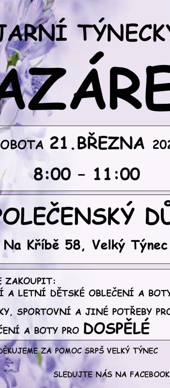Jarní Týnecký bazárek