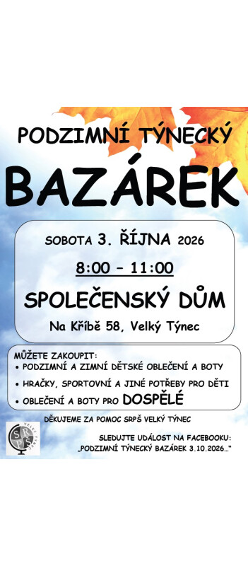 Podzimní týnecký bazárek