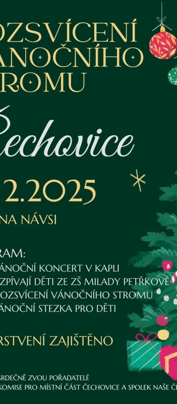 Rozsvícení vánočního stromu - Čechovice