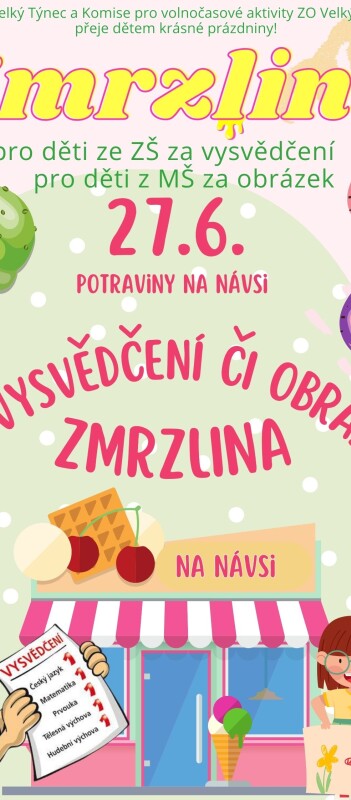 Za pěkné vysvědčení  nebo obrázek sladká odměna
