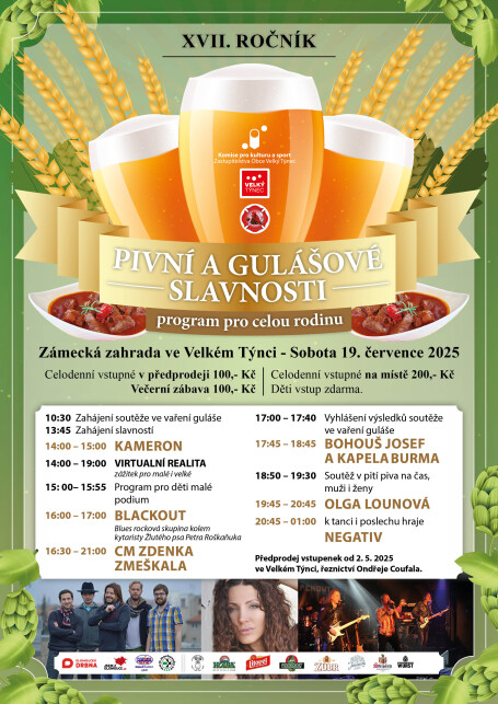 Předprodej vstupenek na Pivní a gulášové slavnosti je zahájen!