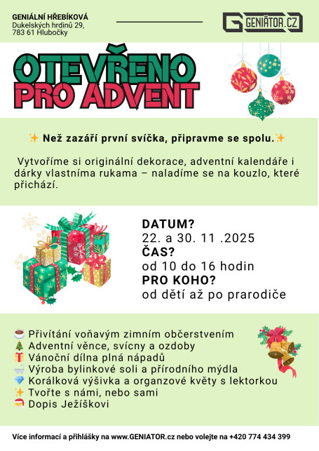 Nabídka organizace Geniátor Hlubočky