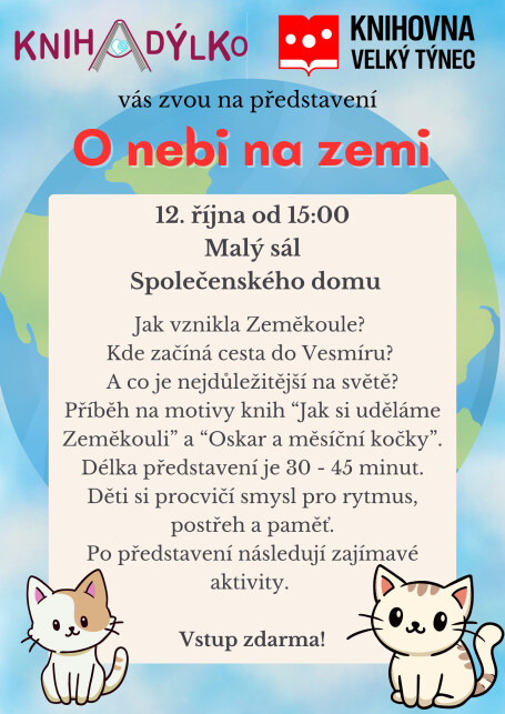 Pozvánka pro děti na představení - O nebi na zemi