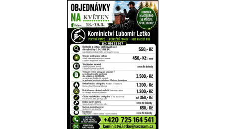 Nabídka služeb - Kominictví Ľubomír Letko