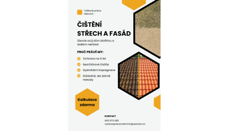 Čištění střech a fasád