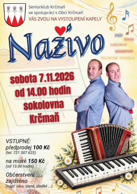Pozvánka na vystoupení - Krčmaň