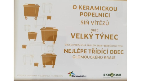 Naše obec obhájila prvenství v soutěži O keramickou popelnici Olomouckého kraje 2026!!!