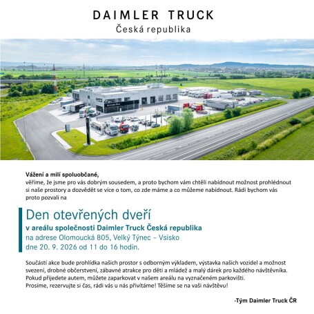 Pozvánka na den otevřených dveří - DAIMLER TRTUCK