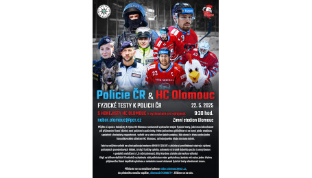 Policie ČR a HC Olomouc zvou na fyzické testy k Policii ČR