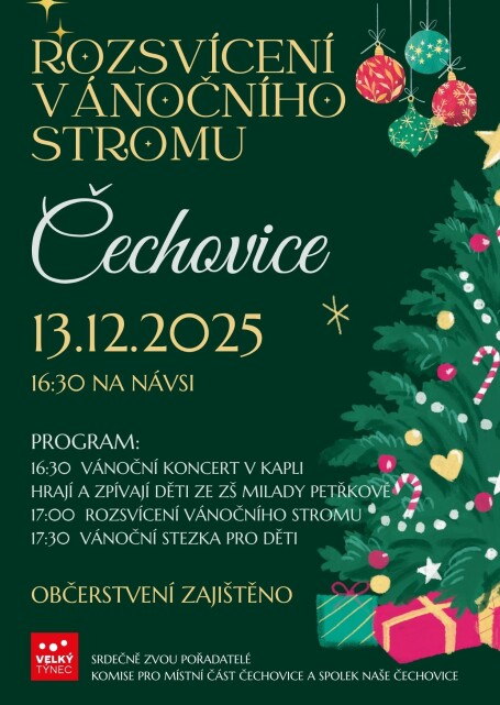 Rozsvícení vánočního stromu - Čechovice