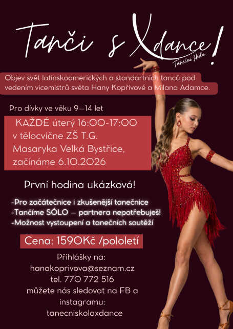 Taneční kroužek pro dívky 9-14 let