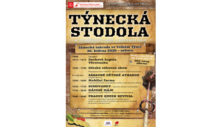 Týnecká stodola - tvarůžkové slavnosti, kácení máje, dětský den 2026