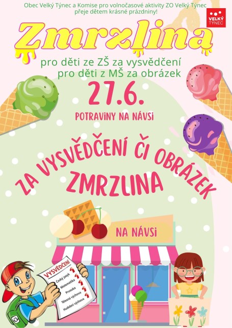 Za pěkné vysvědčení  nebo obrázek sladká odměna