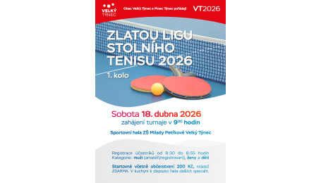 Zlatá liga stolního tenisu 1.kolo